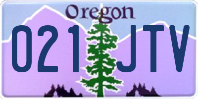 OR license plate 021JTV