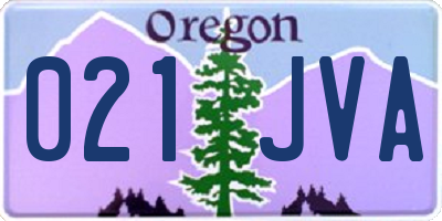 OR license plate 021JVA
