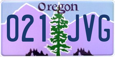 OR license plate 021JVG