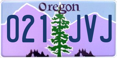 OR license plate 021JVJ