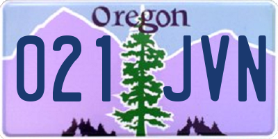 OR license plate 021JVN