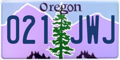 OR license plate 021JWJ