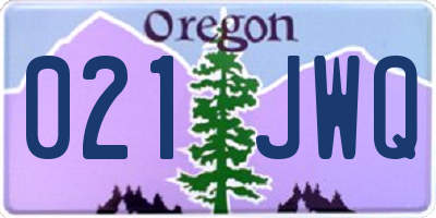 OR license plate 021JWQ