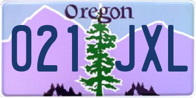 OR license plate 021JXL