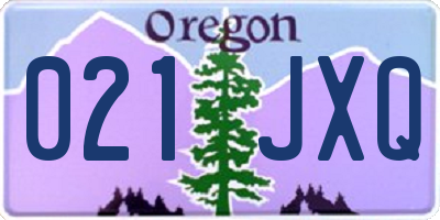 OR license plate 021JXQ