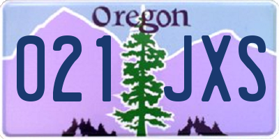 OR license plate 021JXS