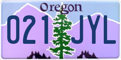 OR license plate 021JYL