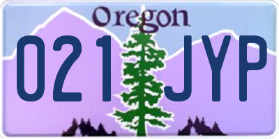 OR license plate 021JYP