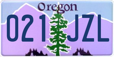 OR license plate 021JZL