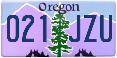 OR license plate 021JZU