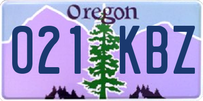 OR license plate 021KBZ