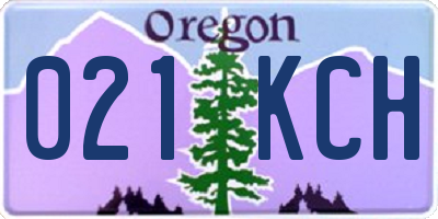 OR license plate 021KCH