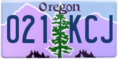 OR license plate 021KCJ