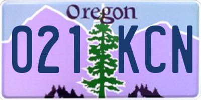 OR license plate 021KCN