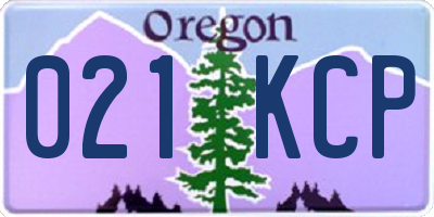 OR license plate 021KCP