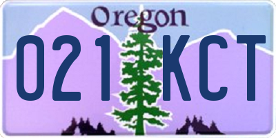 OR license plate 021KCT