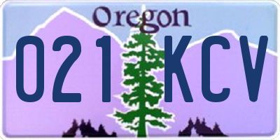 OR license plate 021KCV