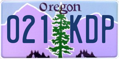 OR license plate 021KDP