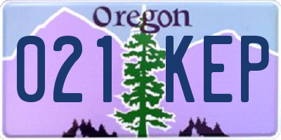 OR license plate 021KEP