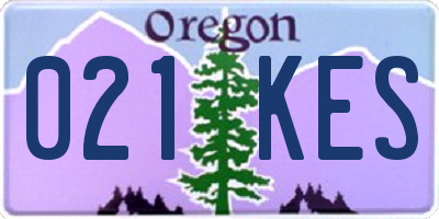 OR license plate 021KES