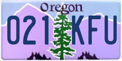OR license plate 021KFU