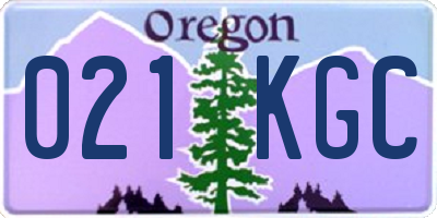 OR license plate 021KGC