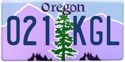 OR license plate 021KGL
