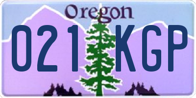 OR license plate 021KGP