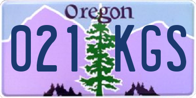 OR license plate 021KGS