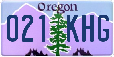 OR license plate 021KHG