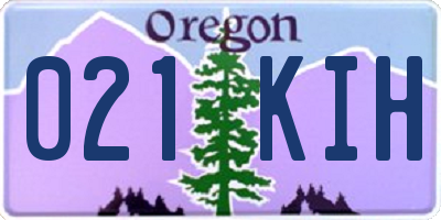 OR license plate 021KIH