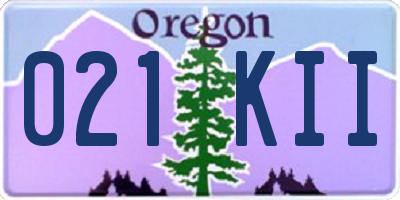 OR license plate 021KII