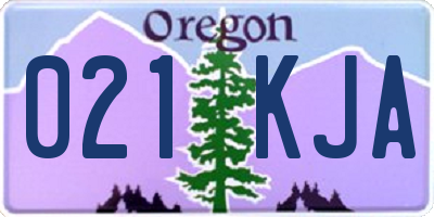 OR license plate 021KJA