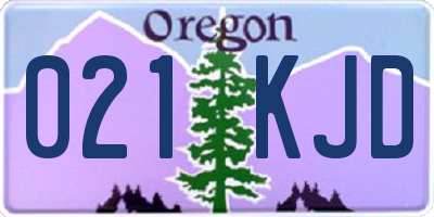OR license plate 021KJD