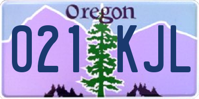 OR license plate 021KJL