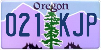 OR license plate 021KJP