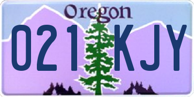 OR license plate 021KJY