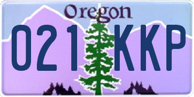 OR license plate 021KKP