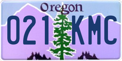OR license plate 021KMC