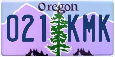 OR license plate 021KMK