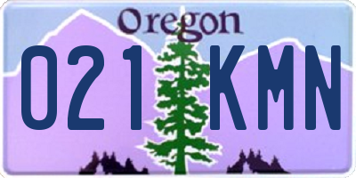 OR license plate 021KMN