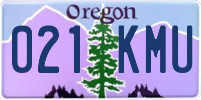 OR license plate 021KMU