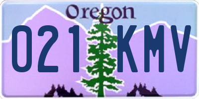 OR license plate 021KMV