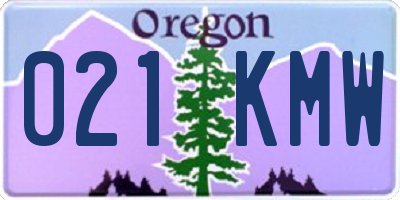 OR license plate 021KMW