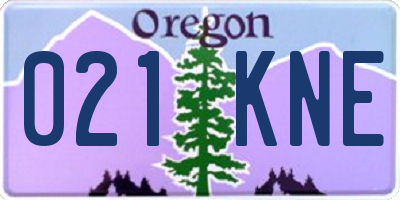 OR license plate 021KNE