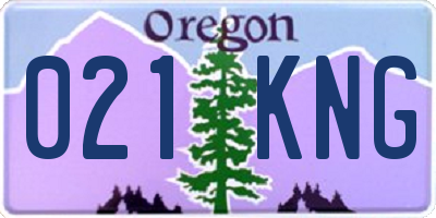 OR license plate 021KNG
