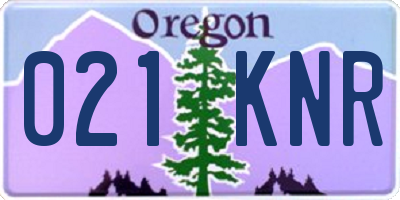 OR license plate 021KNR