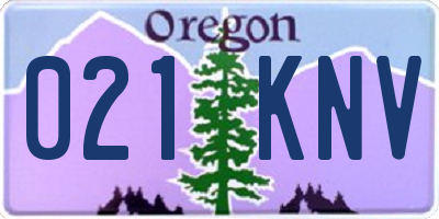 OR license plate 021KNV