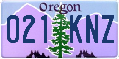 OR license plate 021KNZ