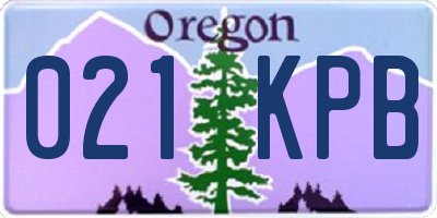 OR license plate 021KPB